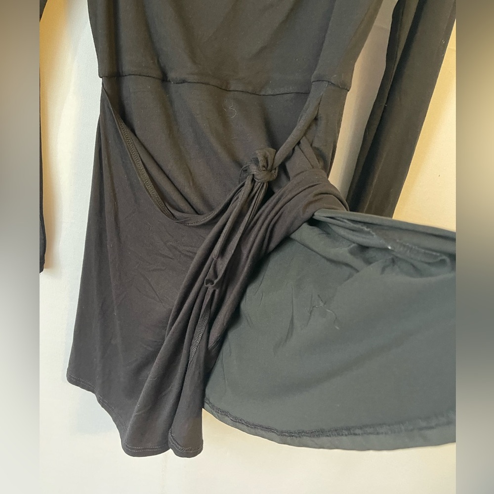 Wrap Skirt Fitted Knit Mini Dress M - Picture 8 of 13